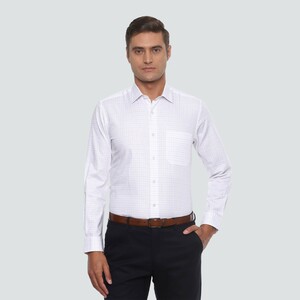 Louis Philippe Men's Shirt Long Sleeve LPSFMSLPM34442 White, 39