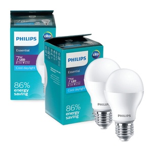 Philips Essential LED Bulb 7W E27 2pcs Cool Day Light
