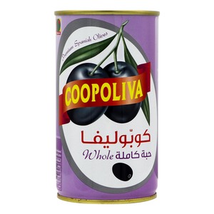 Coopoliva Whole Black Olives 350g