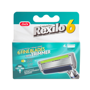 LuLu Rexilo 6 Razor Cartridges Blades 4pcs
