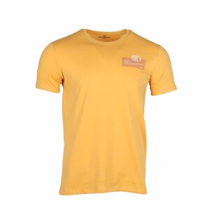 Marco Donateli Men's Round-Neck T-Shirt Short Sleeve Yellow Large