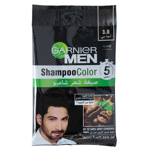 Garnier Men Shampoo Color 3.0 Black Brown 1pkt