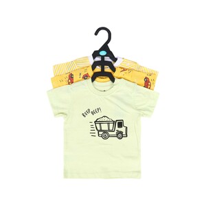 Eten Boys T-Shirt Short Sleeve 1x3 SCCIB3T05 Green, Gold, Yellow & White, 6-12M