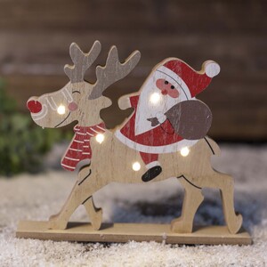 Party Fusion Battery Operated Table Decoration X'mas Santa LED Light HH200056 15cm Assorted