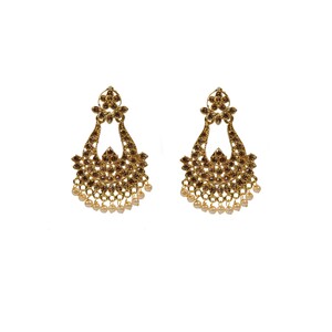 Eten Traditional Ethnic Earrings Antique Oxidized Gold Color WB009