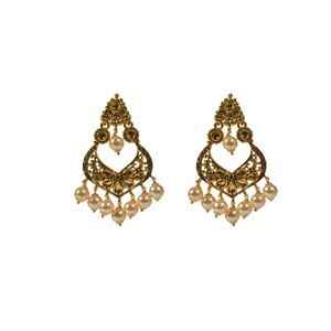 Eten Traditional Ethnic Earrings Antique Oxidized Gold Color WB029