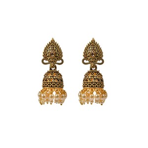 Eten Traditional Ethnic Earrings Antique Oxidized Gold Color WB037