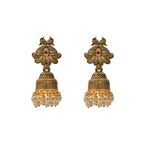 Eten Traditional Ethnic Earrings Antique Oxidized Gold Color WB039
