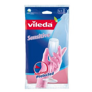 Vileda Gloves Sensitive, Small Size 1 Pair