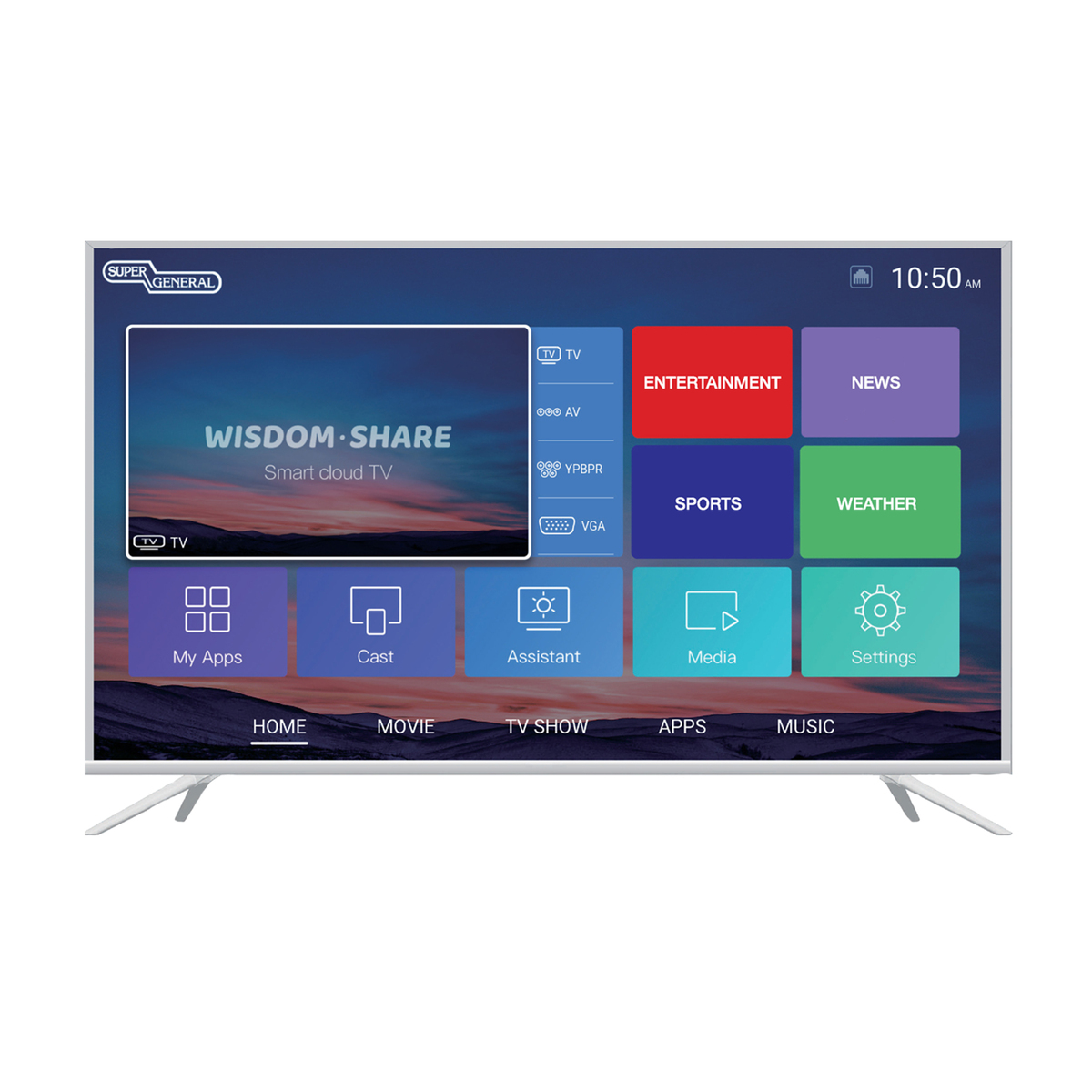 Super General 4K Ultra HD Android Smart LED TV SGLED50AUS9FT2 50"