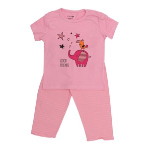 Eten Girls Pyjama Set Short Sleeve Pink Marshmallow 12M