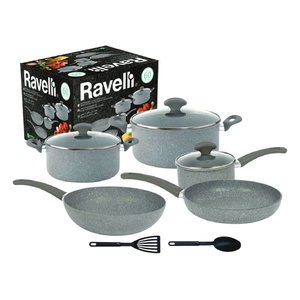 Ravelli 10 Pieces Granite Cookware Set 60-10