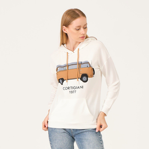 Cortigiani Women's Sweatshirt With Hood CRTSWTL4, Small