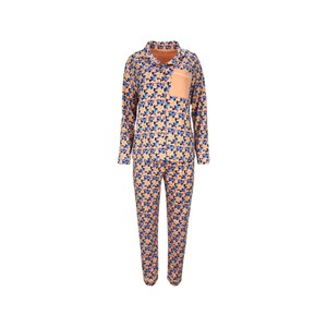 Cortigiani Women's Full Open Top Pyjama Set Long Sleeve DL-185 XX-Large