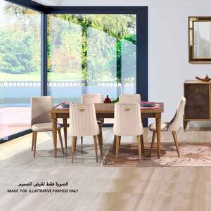 Maple Leaf  DiningTable & 6 Chairs Lenon. Size Table:82x90x190 Cms(HxWxL) Size Chair 96x52x48 Cms(HxWxD)