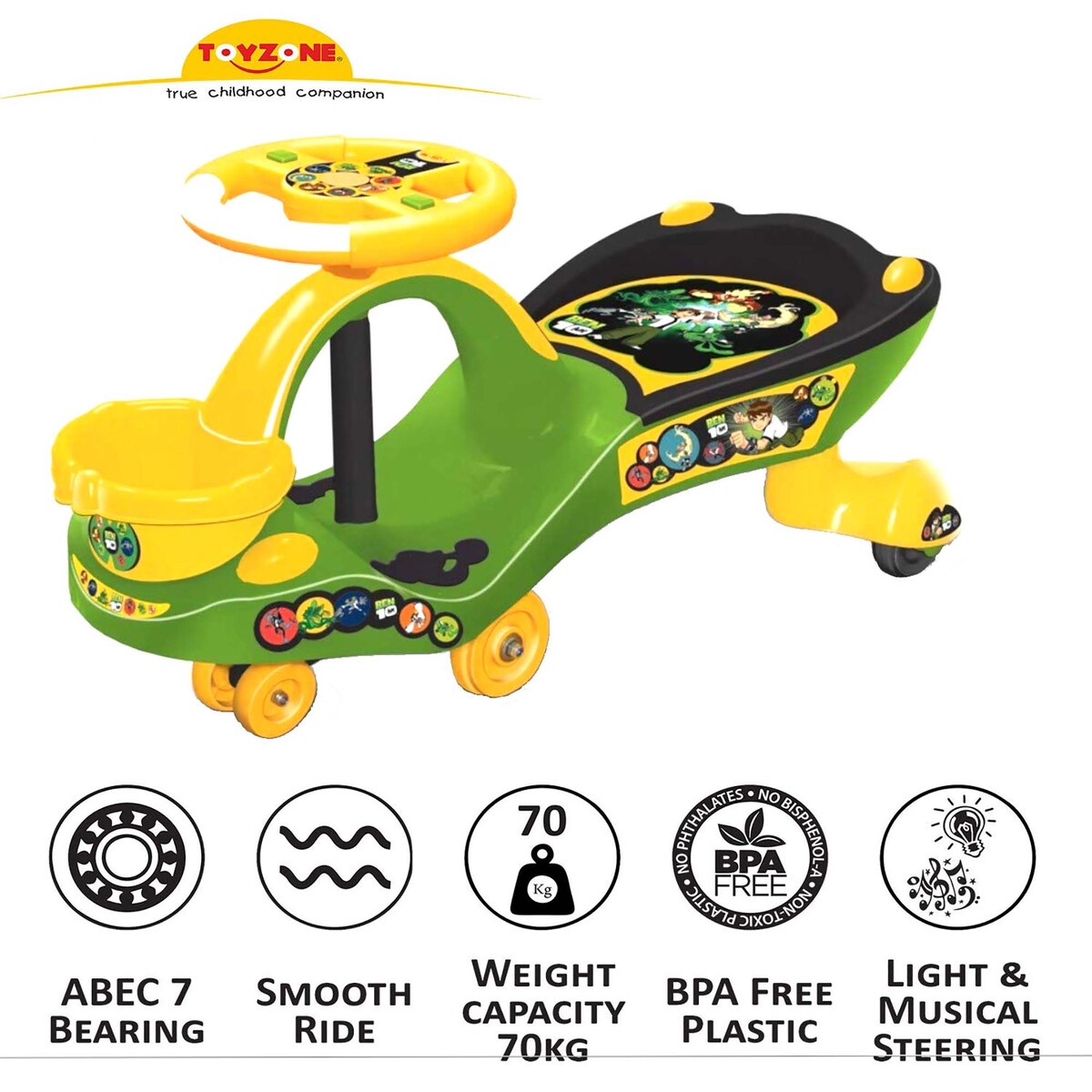 Ben 10 Ride On Magic Swing Car 51190 Online at Best Price | Tri Cycle ...