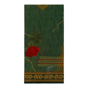 Women's Fancy Chiffon Saree with Blouse Material 1628725 Dark Green