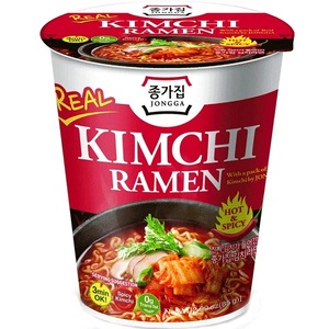 Jongga Kimchi Ramen Cup Noodle Hot & Spicy  85g