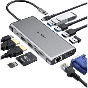 Aukey USB C Hub 12-in-1 Type C Adapter CB-C78