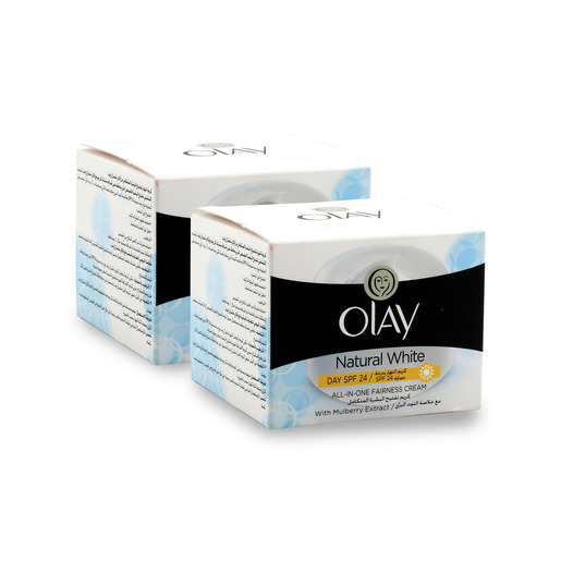 Buy Olay Natural White Cream Day 50ml + Night 50ml Online - Lulu ...