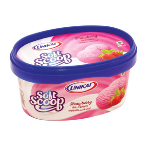 Unikai Soft Scoop Ice Cream Strawberry 500ml