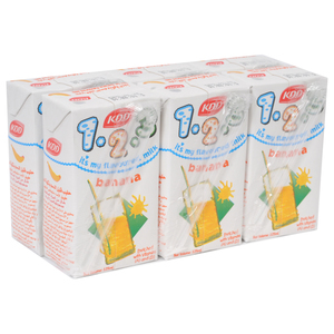 KDD 1-2-3 Banana Flavoured Long Life Low Fat Milk 125ml x 6 Pieces