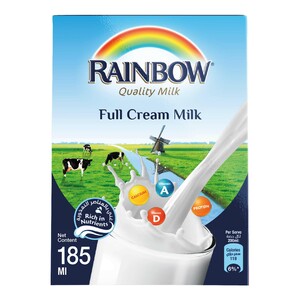 Rainbow UHT Milk Full Cream 185ml
