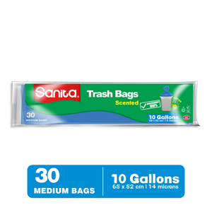Sanita Trash Bags Biodegradable 10 Gallons Size 65 x 52cm 30pcs