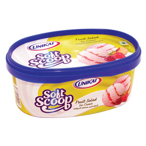 Unikai  Soft Scoop Fruit Salad Ice Cream 1Litre
