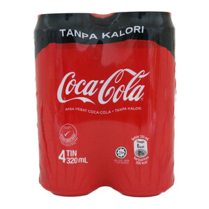 Coca Cola No Calories 320ml 4pcs