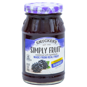 Smucker's Simply Fruit Spread Blackberry 284g