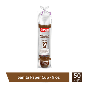 Sanita Paper Cups Size 9oz 50pcs