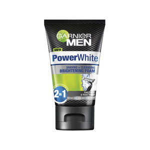 Garnier Men Facial Cleanser Power White Shaving Foam 100ml