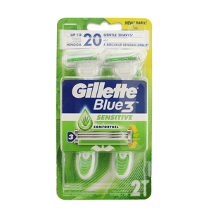 Gillette Blue 3 Sensitive Razors 2pcs