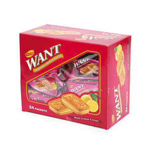 Want Traditional Sandwich Biscuits with Lemon Cream 45g x 24 Pieces