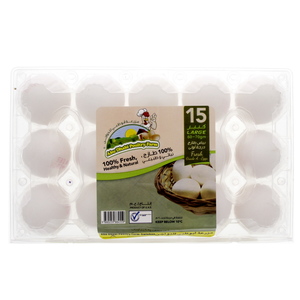 Abu Dhabi Poultry Farm Grade A White Eggs Large 15pcs