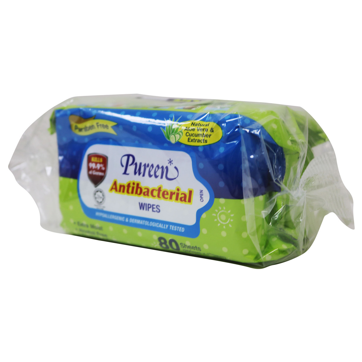 Pureen Antibacterial Wipes Fragrance Free 80sheets