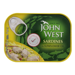 John West Boneless  Sardines In Sunflower Oil 95g