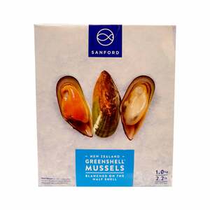 Sanford Frozen Mussels Half Shell 1kg