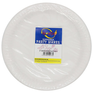 Star Fire White Paper Plate 8