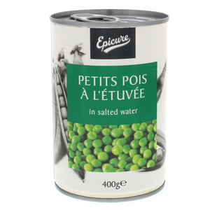 Epicure Petits Pois A L'Etuvee In Salted Water 400g
