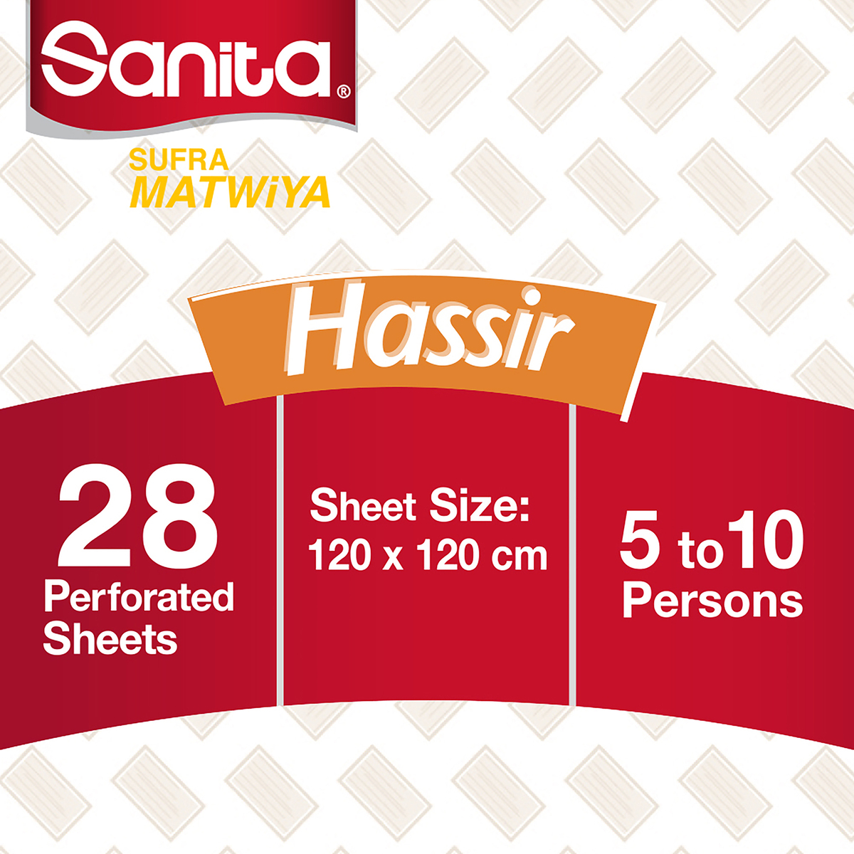 Sanita Hassir Disposable Table Cover Size 120cm x 120cm 30pcs