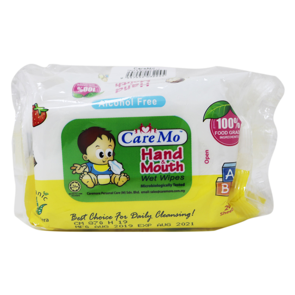 Caremo Hand & Mouth Baby Wipes 2 x 20sheets