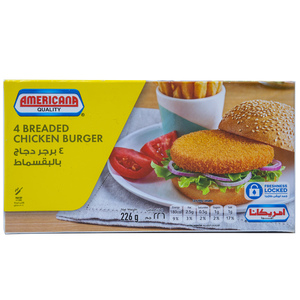 Americana 4 Breaded Chicken Burger 226g