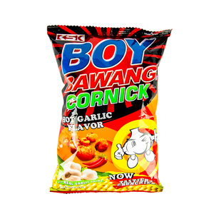 KSK Boy Bawang Hot Garlic  Flavour Cornick 90g