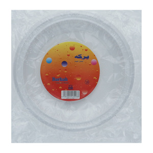 Barkah Plastic Plate Round Size 20cm 25pcs
