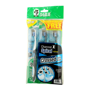 Darlie Tooth Brush Charcoal Xspiral Buy2 Free1 3pcs