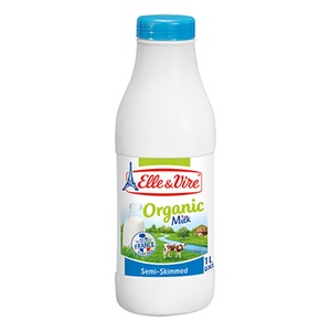 Elle And Vire Organic Milk Semi Skimmed 1Litre
