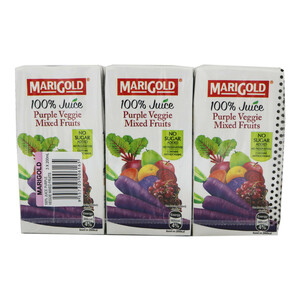 Marigold 100%Juice Purple Veggie Mixed Fruit 3 x 200g
