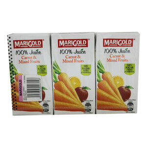 Marigold 100%Juice Carrot&Mixed Fruit 3 x 200ml